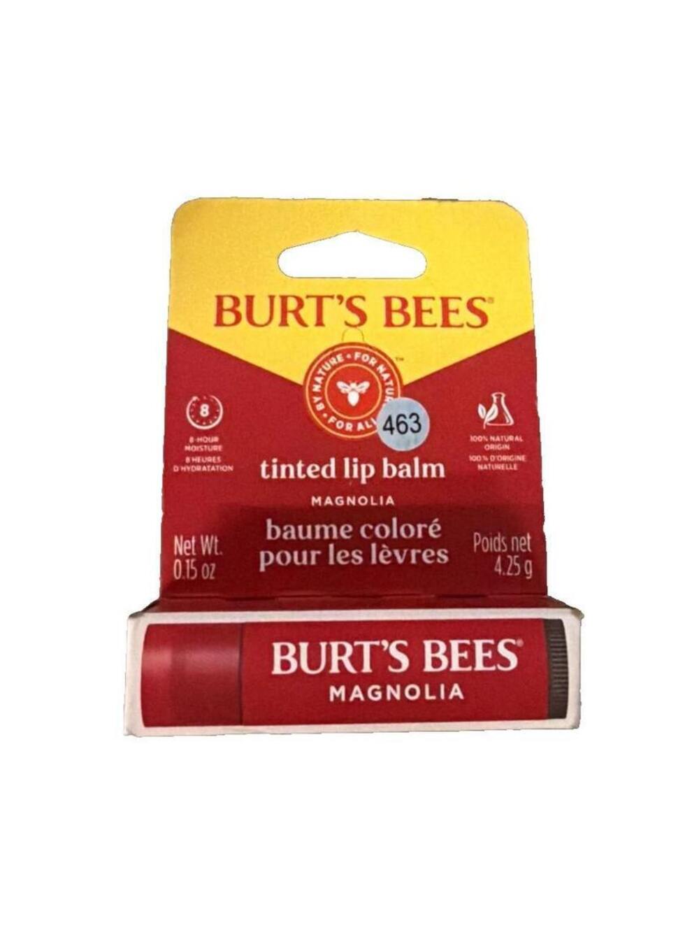 Burt's Bees Tinted Lip Balm Magnolia 0.15 oz 4.25g Moisturizing New